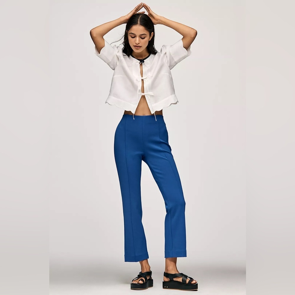 Anthropologie Royal Blue Boot-Cut Pants - Picture 1 of 9
